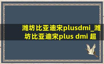 潍坊比亚迪宋plusdmi_潍坊比亚迪宋plus dmi 超级混动